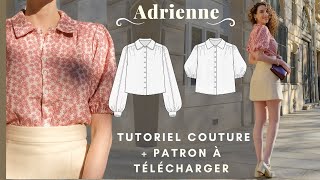 Tutoriel couture chemise romantique | Adrienne | patron à télécharger