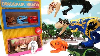 Dinosaur Vending Machine - Jurassic World Lego Dinosaur Head Fun Video! Dinos For Kids 공룡 혼종