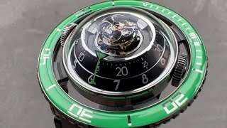 MB\u0026F HM7 Aquapod Tourbillon Green Titanium - Horological Machine N.7 70.TGL.B MB\u0026F Watch Review