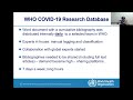 The WHO COVID-19 Research Database: behind the scenes of a super powerful tool!