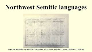 Northwest Semitic languages