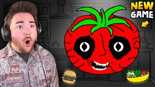 PLAYING MR. TOMATOS… (feeding an evil tomato)