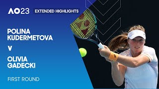 Polina Kudermetova v Olivia Gadecki Extended Highlights | Australian Open 2023 First Round