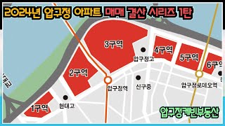 [압구정케빈] 2024년 압구정 아파트 매매 결산 시리즈 1탄..재건축 구역별 거래량 분석