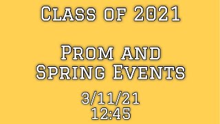 CGHS Class of 2021: Prom and Spring Events