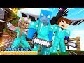 ENDER DRAGON BATTLE !! Minecraft Bed Wars w/ Little Kelly, Sharky and Scuba Steve