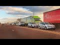 Day 114 - Long line of traffic at the Nyl Toll Plaza of South Africa