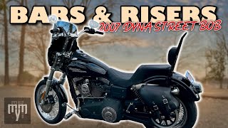 Installing MYMACHINIST Risers and THRASHIN Bars on a DYNA!