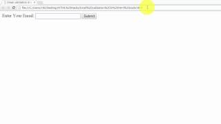 HTML Hacks - EMAIL Validation in HTML code