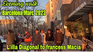 BARCELONA WALK 2023 || FROM L’ILLA DIAGONAL TO FRANCES MACIA SQUARE .