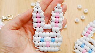 Pony Bead Bunny Pattern - Easy Pony Bead Easter Craft