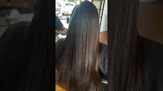 Long natural hair | silk press on long natural hair | silky natural hair | 3b hair | healthy hair