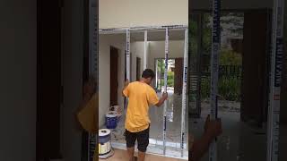 Pintu Sliding 4 Daun 1 Arah Double Track | Zam Zam Aluminium