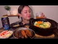 【asmr】ミルフィーユ鍋で晩酌 eatingsounds モッパン 咀嚼音 먹방