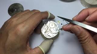 How to repair Vintage Hamilton pocket watch Cal.974 part 1,วิธีการ ซ่อมนาฬิกาพก Hamilton.