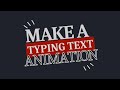 Make a Typing Text Animation using Vanilla Javascript