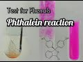 Phthalein reaction - test for phenols