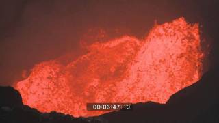 Marum Volcano Ambrym Violently Erupting Lava Lake HD Stock Footage 1920x1080 30p