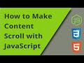 JS Methods for Scrolling
