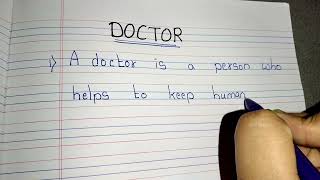 10 lines on Doctor in English/ The Doctor Essay in english/  essay on Doctor