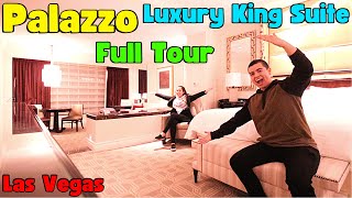 First Time At Palazzo Las Vegas Luxury King Suite Room Tour vlog 2022