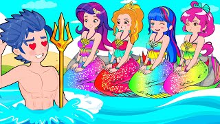 Little Mermaids Falling in Love 2 🧚‍♀️ The Secret Life of Princesses | Hilarious Cartoon Animation