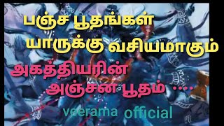 அகத்தியரிடம் இருந்த அஞ்சன பூதம் :. பஞ்ச பூதங்கள் யாருக்கு வசியமாகும் : 7708057886