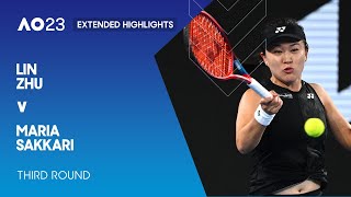 Lin Zhu v Maria Sakkari Extended Highlights | Australian Open 2023 Third Round