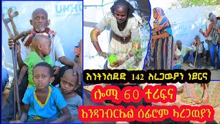 ካብ 142 ኣረጋዉያን 60 ኣኢና ተሪፍና ቶም ዝሓለፉ ድማ ኣብ እንዳ ገብራኤል እዮም ሰፊሮም ማይ ሓንሰ