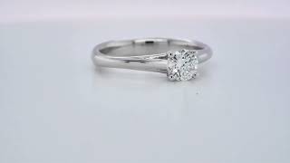 0.40 Carat F SI1 GIA-Certified Diamond Engagement Ring