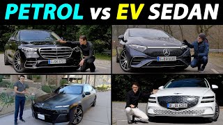 BMW 7-Series vs BMW i7 or Mercedes S-Class vs EQS or Genesis G80 vs G80 EV electric vs petrol
