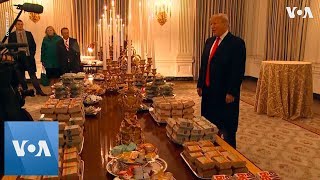 Trump Serves Burger, Fries, Pizza to Clemson Tigers at White House