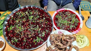 Tray of Tiet Canh and grilled intestines