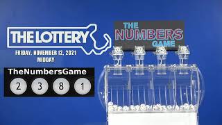 Midday Numbers Game Drawing: Friday, November 12, 2021
