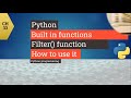Python tutorial - Python function Filter - How to use reduce  Filter in Python