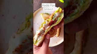 Spicy Vada Pav Sandwich Recipe 🥪 #sandwich  #vadapav  #food  #shorts