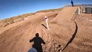 Gnarly Crash on the step up 1st Lap at Mesquite Grand Prix - UMORA Round 1 2025 - 30+ A Class