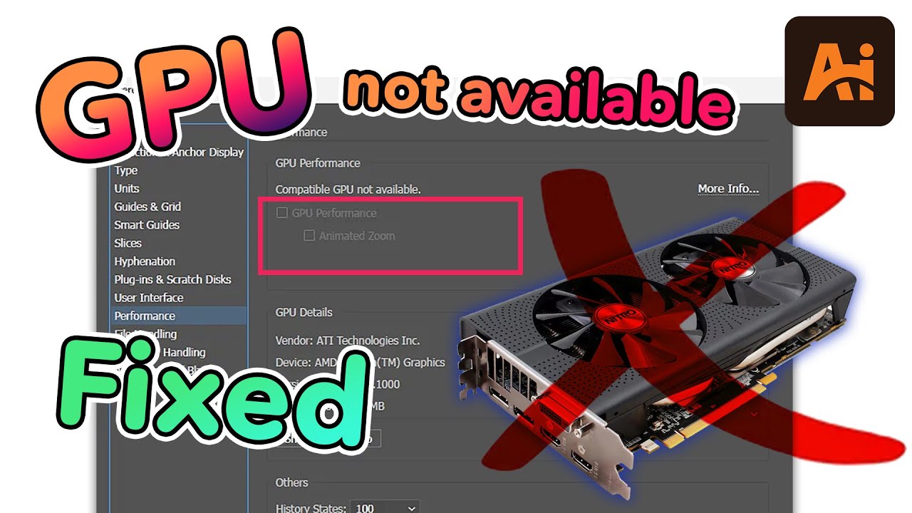 Kháº C Phá C Lá I Khã Ng Nháº N Gpu Trong Adobe Illustrator Youtube