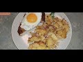 Fried potatoes made from boiled potatoes