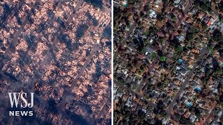 Before-and-After Satellite Images Show Devastation From L.A. Wildfires | WSJ News