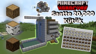 Aşırı Basit Tam Otomatik Ağaç Farmı Saatte 20,000 Odun - Minecraft Hardcore Survival 1.19 - Bölüm 10