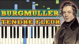 Tendre Fleur - Op.100 No.10 - Friedrich Burgmüller [Piano Tutorial] (Synthesia)