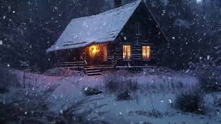 Wintry Breeze Sounds \u0026 Shivering Storm Blasts at a Frozen Wooden Cabin┇Frosty Squall Hisses to Sleep