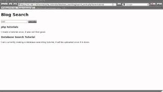 PHP Tutorial: Database Searching [part 00]
