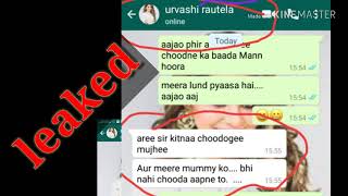Urvashi rautela private whatsapp chat leaked ...part1