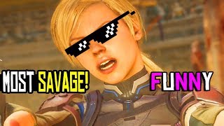 Mortal Kombat 11 Cassie Cage - MOST SAVAGE & FUNNIEST MEANEST INTROS / MK11 All Savage Intros