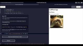 FreeCodeCamp - Responsive Web Design - Step 11 of 71 - Learn HTML by Building a Cat Photo App