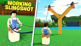 I MADE A WORKING SLINGSHOT IN Build a Boat! *Crazy*