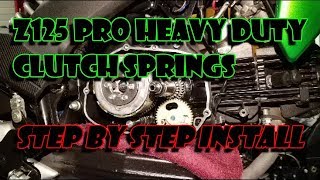 Kawasaki Z125 Pro Heavy Duty Clutch Springs Install