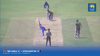 Bilal Sami's Stunning Four-Wicket Haul against Sri Lanka 'A' | Afghanistan 'A' tour of Sri Lanka